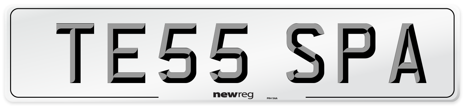 TE55 SPA Number Plate from New Reg